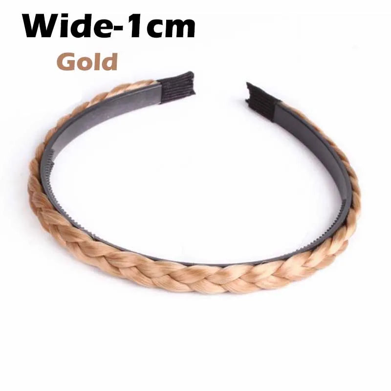 Wig Twist Headbands for Women Wide Fishbone Braids Hairbands Handmade Retro Head Hoop Hair Styling Headwear Hair Accessories