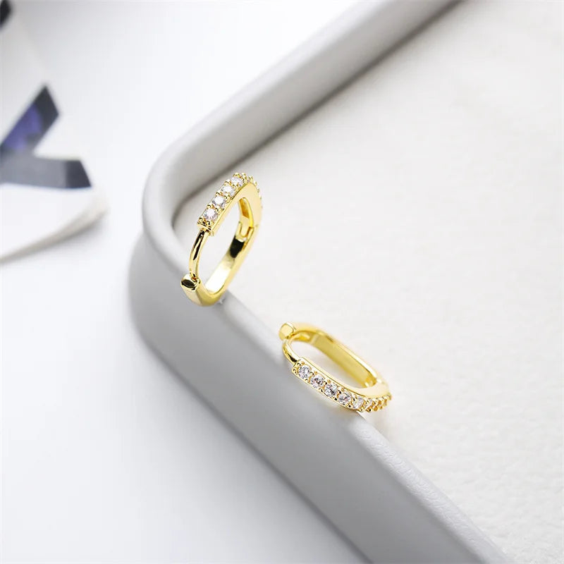 1 Set New Fashion Metal Circle Drop Small Earrings For Women Trend Pendant Piercing Earrings Set Jewelry Gifts