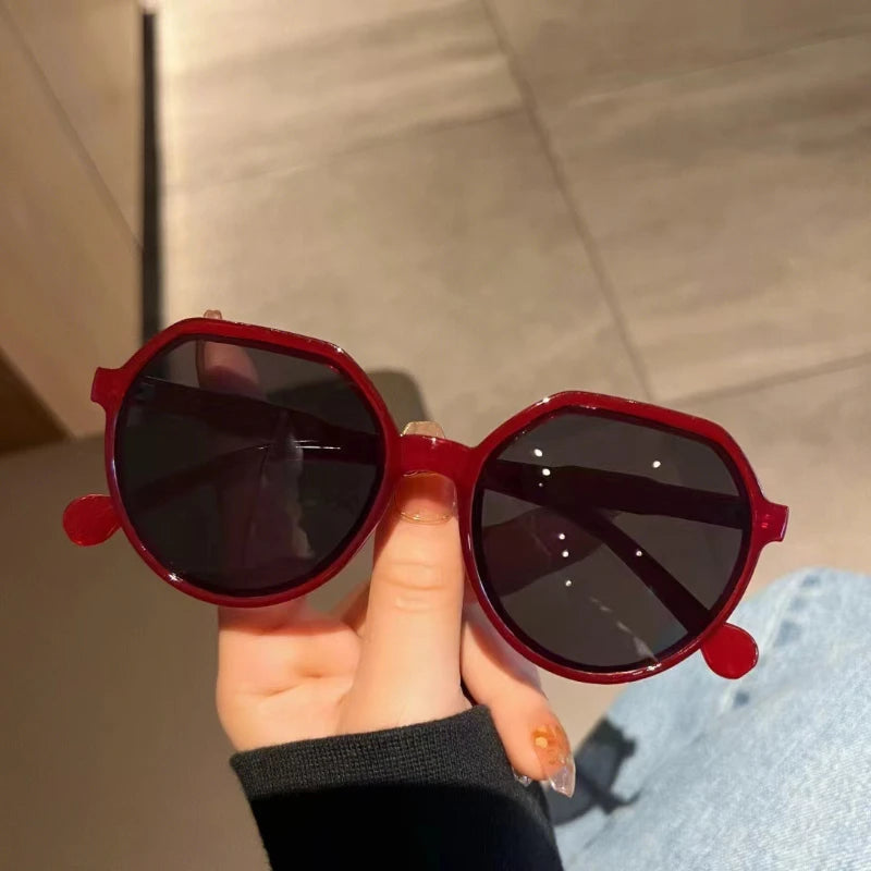 Sunglasses for Women Geometry Shape Frame Fashion Glasses Vintage Big Sunshades Shades Очки Солнечные Женские Очки 선글라스