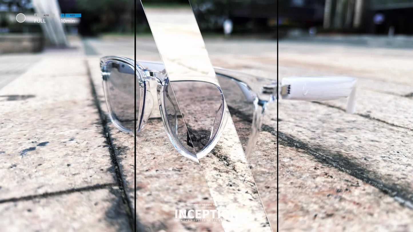 AI translation smart glasses with photochromic properties, Bluetooth for music playback and calls, multi-functional audio for dr