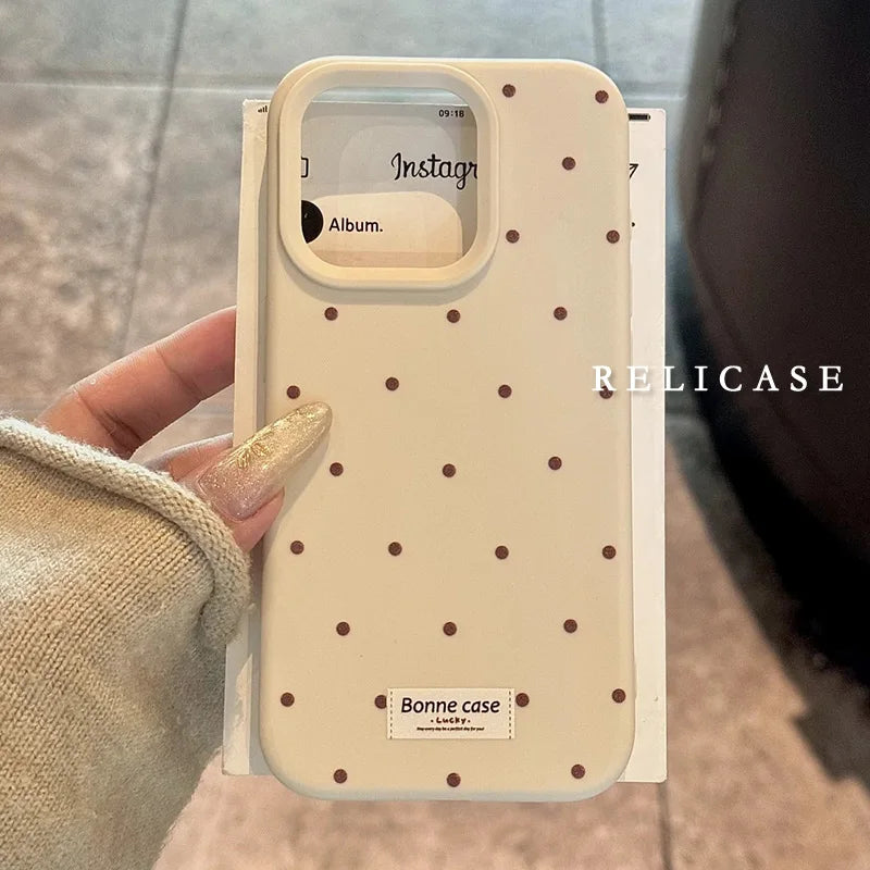 Luxury Soft Liquid Silicone Wave Point Phone Case For iPhone 17 Air 11 12 13 14 15 16 Pro Max Plus Shockproof Bumper Back Cover