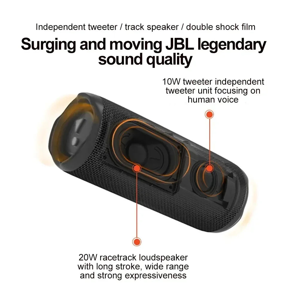Original JBL FLIP 6 Bluetooth Speaker FLIP6 Portable IPX7 Waterproof Outdoor Stereo Bass Music Track Speaker Independent Tweeter