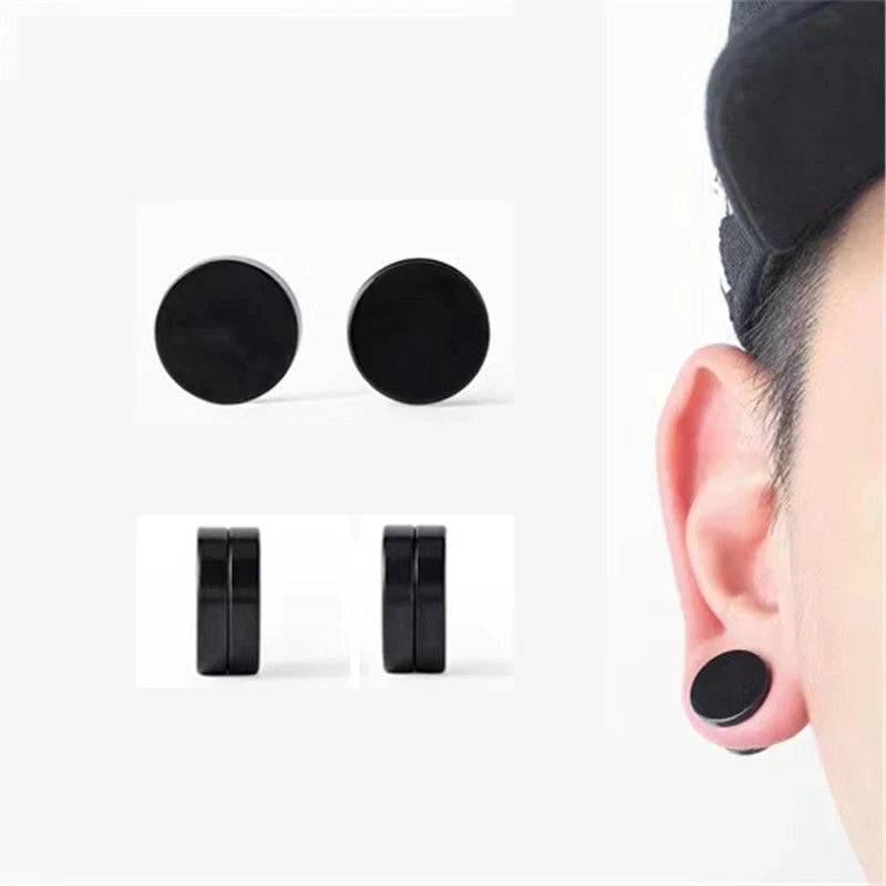 Anime Earrings For Women Men Cosplay Ear Clip Magnet Ear Stud Non Piercing Fake Ear Cuff Punk Jewelry