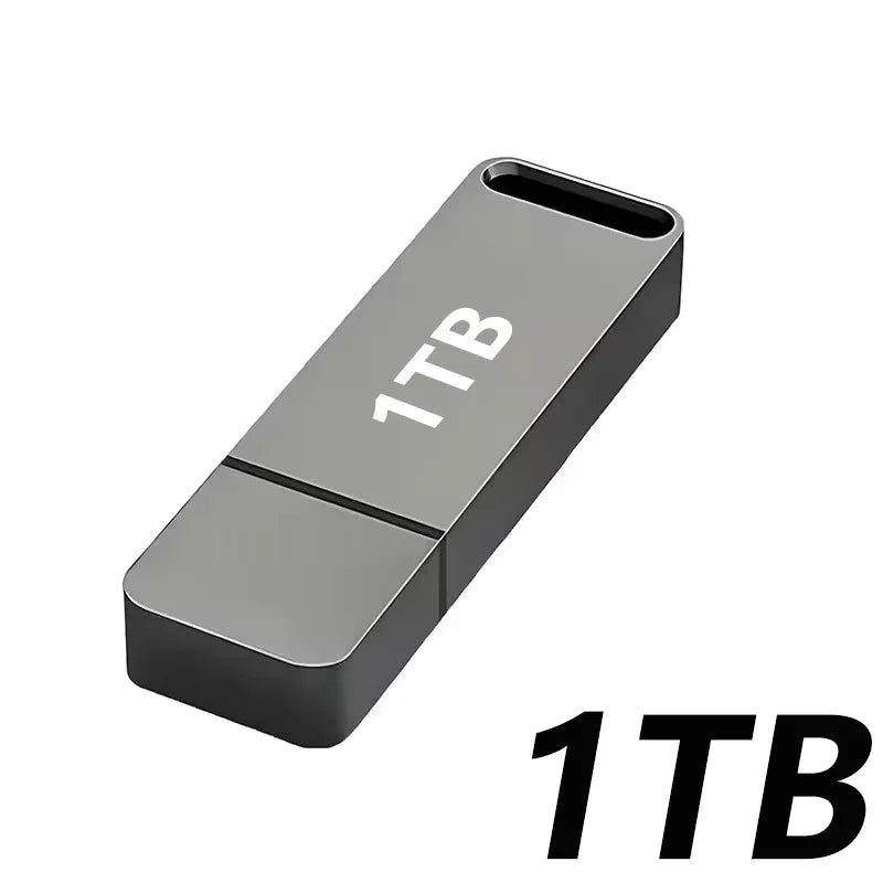 16TB Flash Drive USB 3.2 High Speed Transfer SSD High Capacity Metal Pen Drive Type C Portable Memory Waterproof U Drive