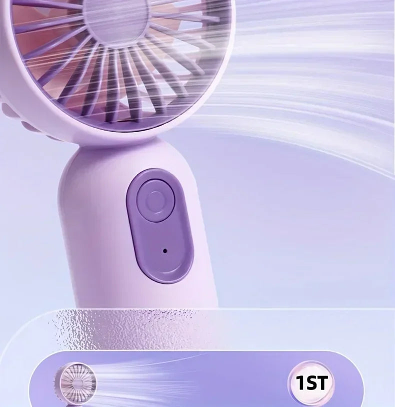 Mini Portable Fan USB Charging 3-speed - Handheld Fan for Men and Women Suitable for Office, Outdoor Travel, and Camping