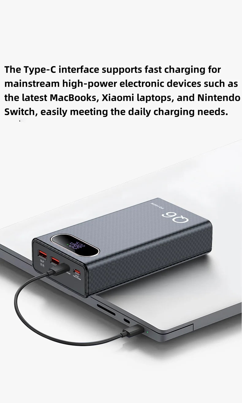 PD100W Fast Charging Power Bank DIY Kit 20V 5A 6x 21700 Battery Pack Portable Customizable No Soldering Easy to Assemble