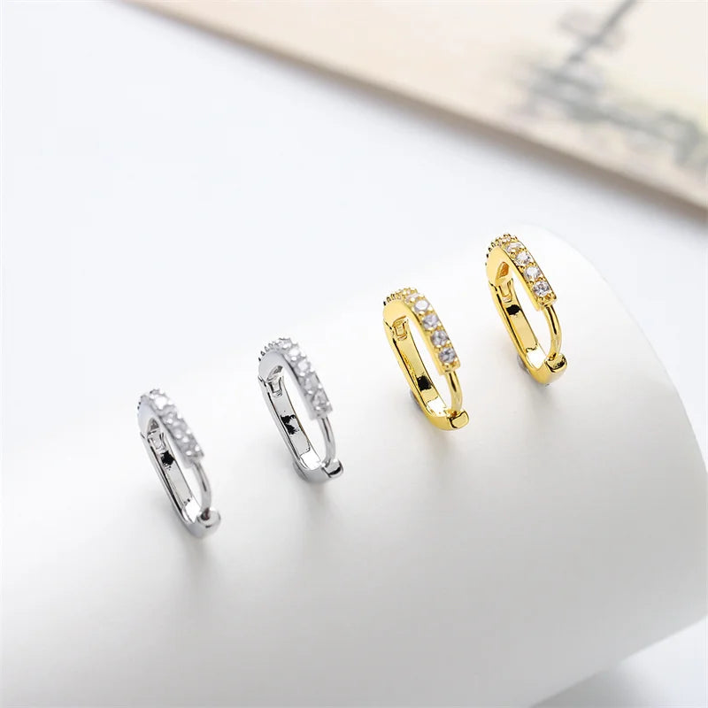 1 Set New Fashion Metal Circle Drop Small Earrings For Women Trend Pendant Piercing Earrings Set Jewelry Gifts