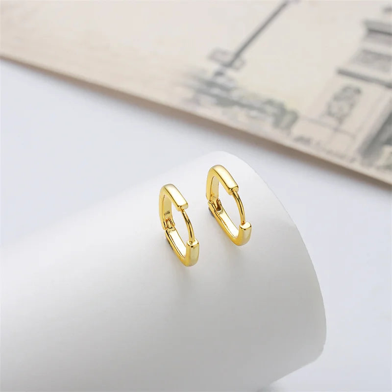 1 Set New Fashion Metal Circle Drop Small Earrings For Women Trend Pendant Piercing Earrings Set Jewelry Gifts