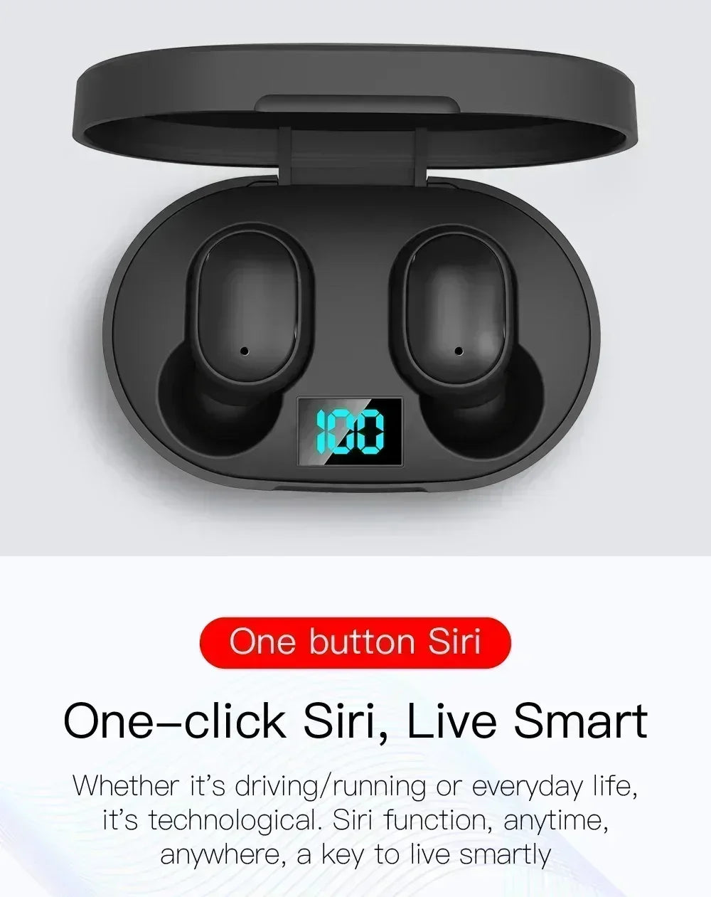 TWS E6S Wireless Earbuds Bluetooth Headphones Wireless Bluetooth Earphones  Noise Cancelling Earphones with Mic